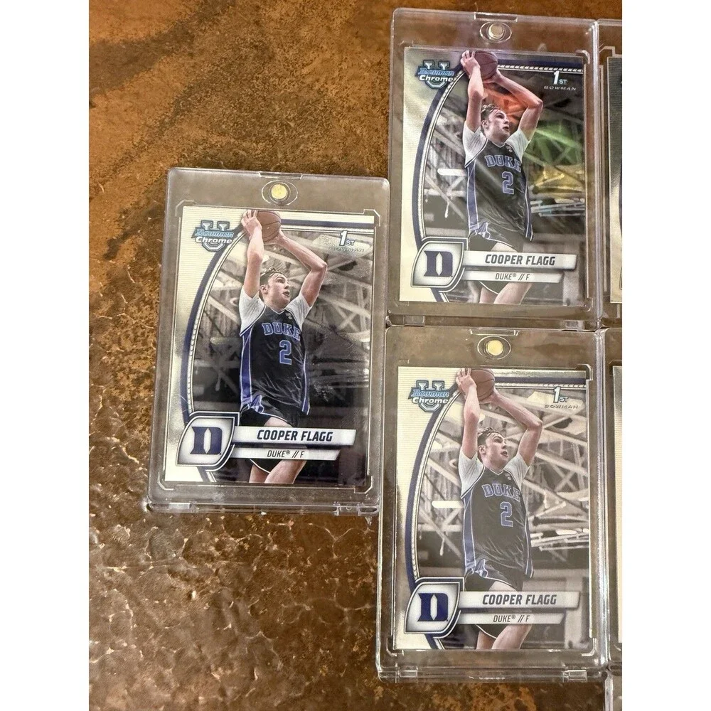 Lot Of 9 2025 Bowman Chrome U Basketball COOPER FLAGG 1st Bowman Duke And Mcdon